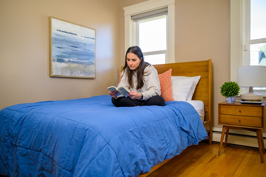 A woman learning about recovery